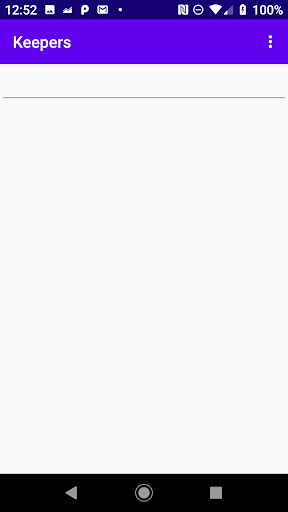 Android application Keepers screenshort