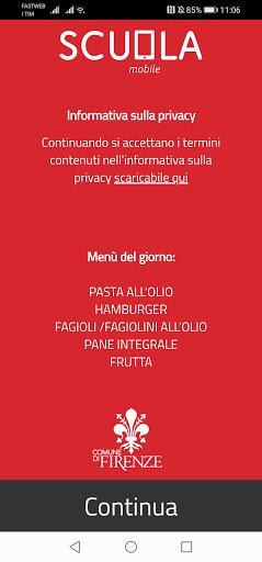 Android application ScuolaMobile screenshort
