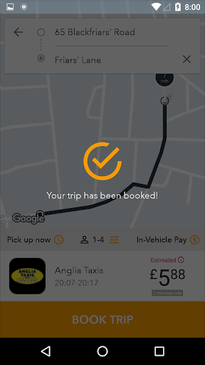 Anglia Taxis Screen 3
