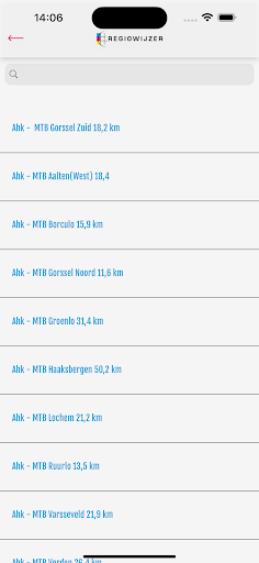 Android application Regiowijzer screenshort