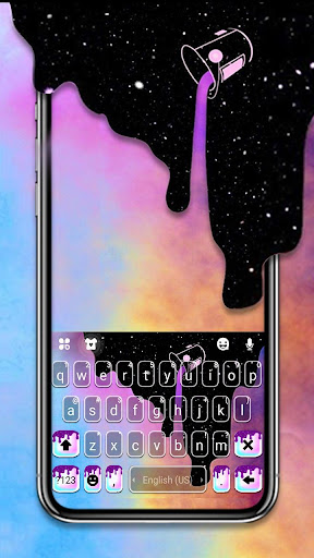 Android application Galaxy Color Drip Keyboard Bac screenshort