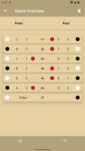 Android application Carrom Score screenshort