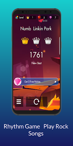 Rhythm Piano Tiles Rock Songs - Screenshot 3