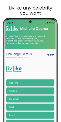 Android application LivLike screenshort