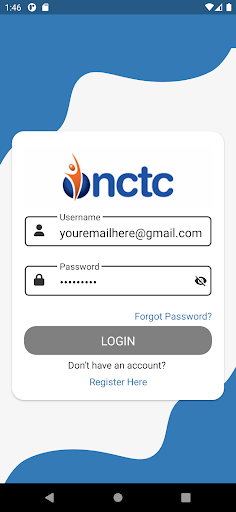 NCTC eBill Screenshot