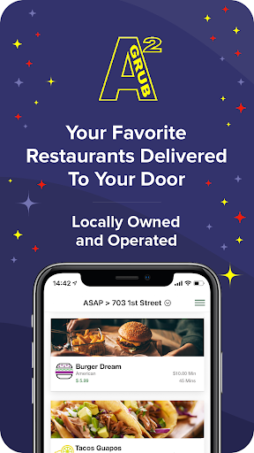 Android application A2Grub Food Delivery screenshort