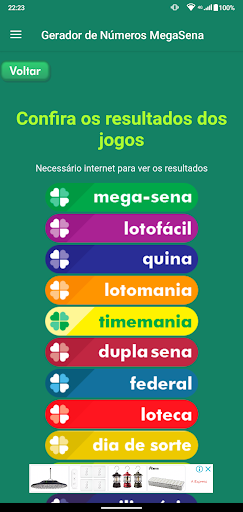 Gerador de Números MegaSena