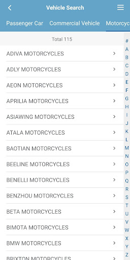 EXIDE Battery Finder Screen 3
