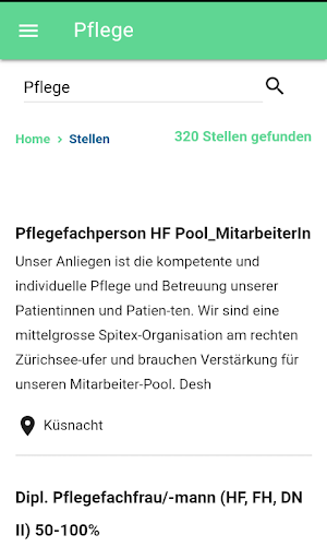 Swiss Medi-Jobs Screen 2