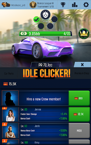 Code Triche Idle Racing GO: Clicker Tycoon & Tap Race Manager APK MOD (Astuce) 5