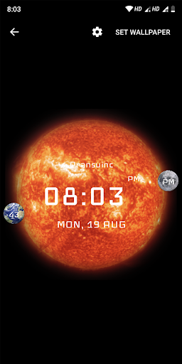 Android application Galaxy Digital Clock screenshort