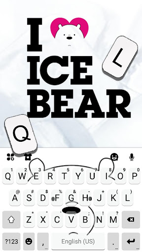 Cute Bear2 Keyboard Theme Screen 2