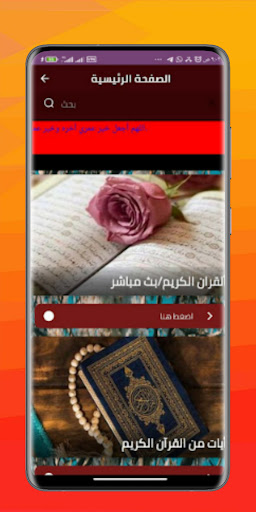Android application The Holy Quran: Live Now screenshort