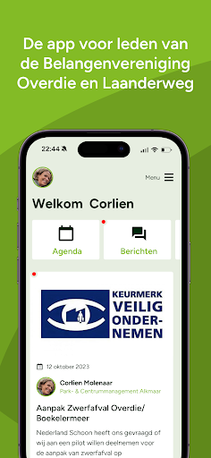 Android application Belangenvereniging Overdie screenshort