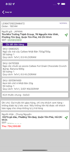 Logship Tài xế Screen 3