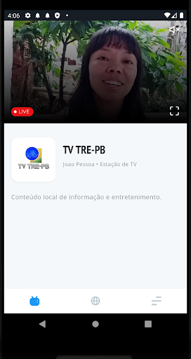 Android application TV TRE-PB screenshort