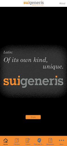 Android application Sui Generis App screenshort