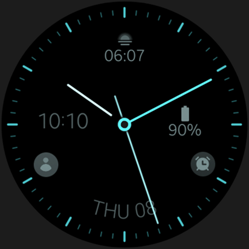 Minimal black v24 watch face logo