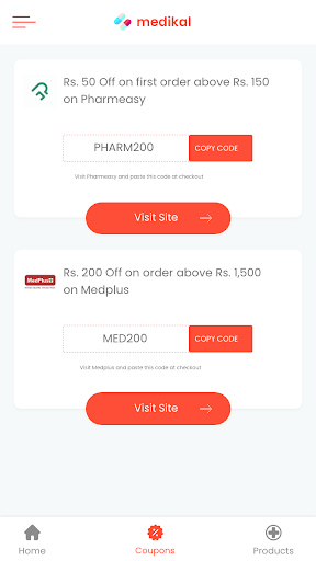 Online Medicine Ordering App Screen 2