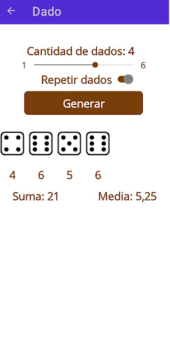Dice, coins, numbers, Tasks Screen 2