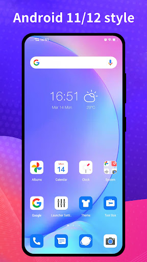 Android application Cool R Launcher for Android 11 screenshort