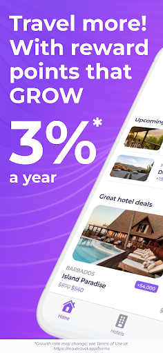Android application Max Travel - Book, Earn, Save! screenshort