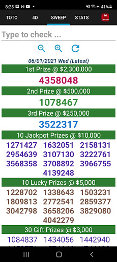 SG LOTTERY - TOTO 4D SWEEP Screen 3