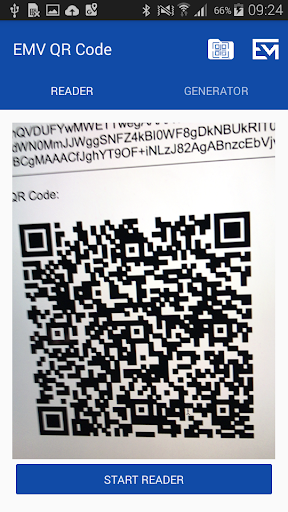 Android application EMV QR Code Reader & Generator screenshort