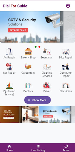 Android application Dial For Guide screenshort