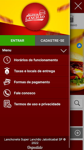 Android application Super Lanchão SP screenshort