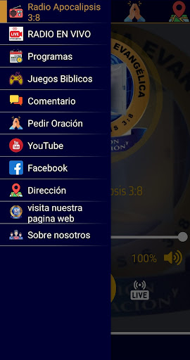 Android application Radio Apocalipsis 3:8 screenshort