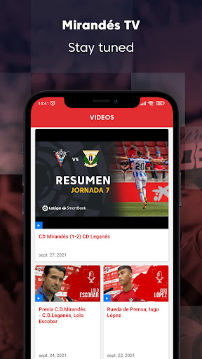CD Mirandés - Official App Screen 2
