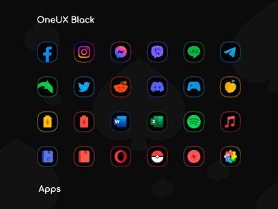 OneUX Black Icon Pack v3.8 MOD APK (Patch Unlocked) 3