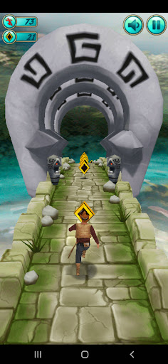 Castle Man Running Away