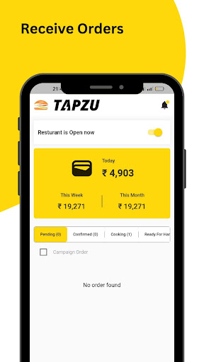 Android application Tapzu Vendor App screenshort