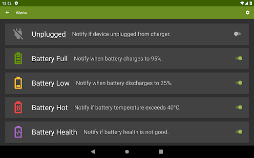 Charger Alert (Akkuzustand) Tangkapan layar