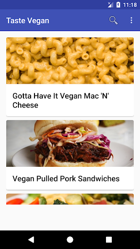 Android application Vegan Tasteful Recipes screenshort