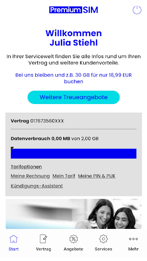 PremiumSIM Servicewelt Screenshot 1 - AppWisp.com