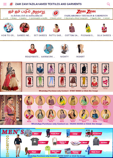 Android application Zam Zam Textiles Madurai screenshort