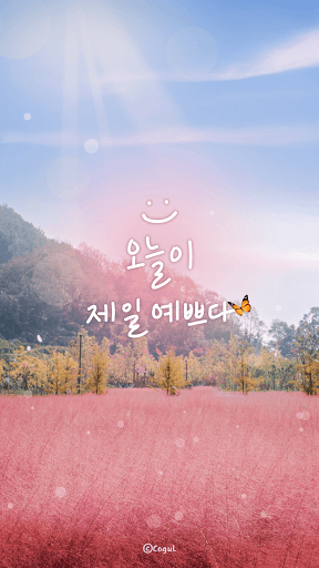 Android application 카카오톡 테마 - 오늘이 제일 예쁘다_핑크뮬리 screenshort