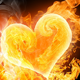 burning heart live wallpaper icon