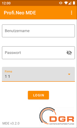 Android application Profi.neo MDE screenshort
