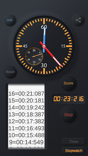 Timer & Chrono Stopwatch Score Screen 2