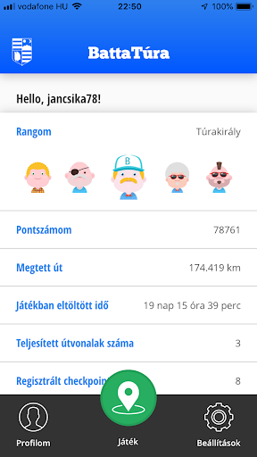 Android application BattaTúra screenshort
