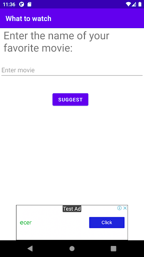 Android application What to watch screenshort
