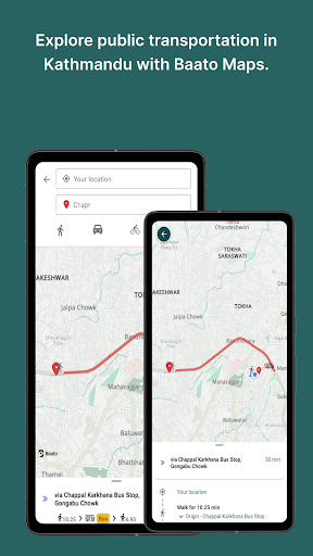 Android application Baato Maps screenshort