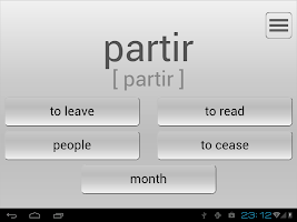 screenshot of Learn most used French words