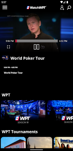 Android application WatchWPT - World Poker Tour TV screenshort