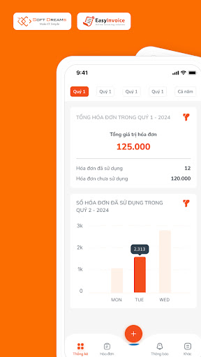 Android application Hoá đơn điện tử EasyInvoice screenshort