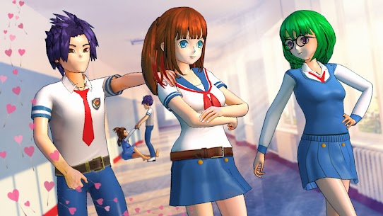 Pretty Girl Yandere Life Mod Apk : High School Anime Games 1